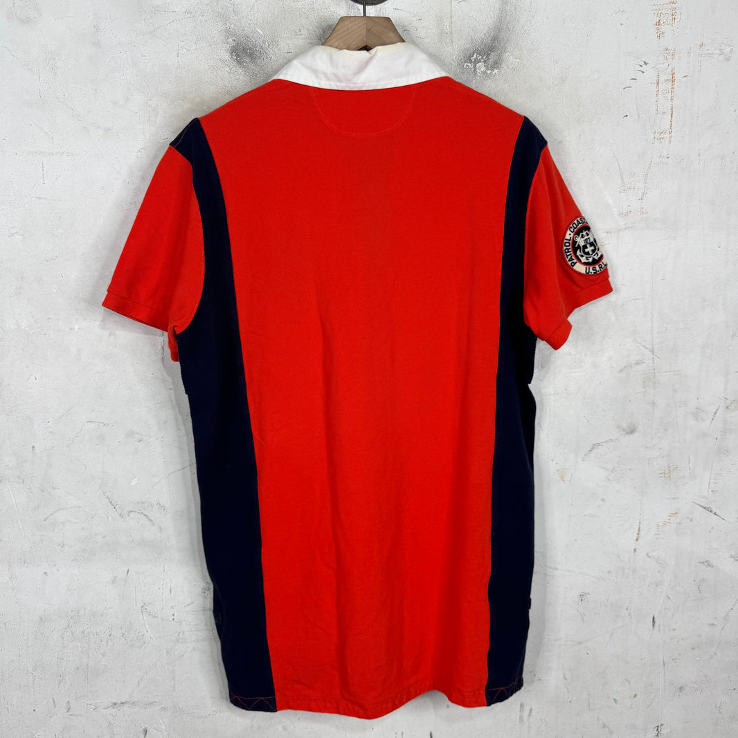 Ralph Lauren Orange Stencil Rescue Crest Pony Polo