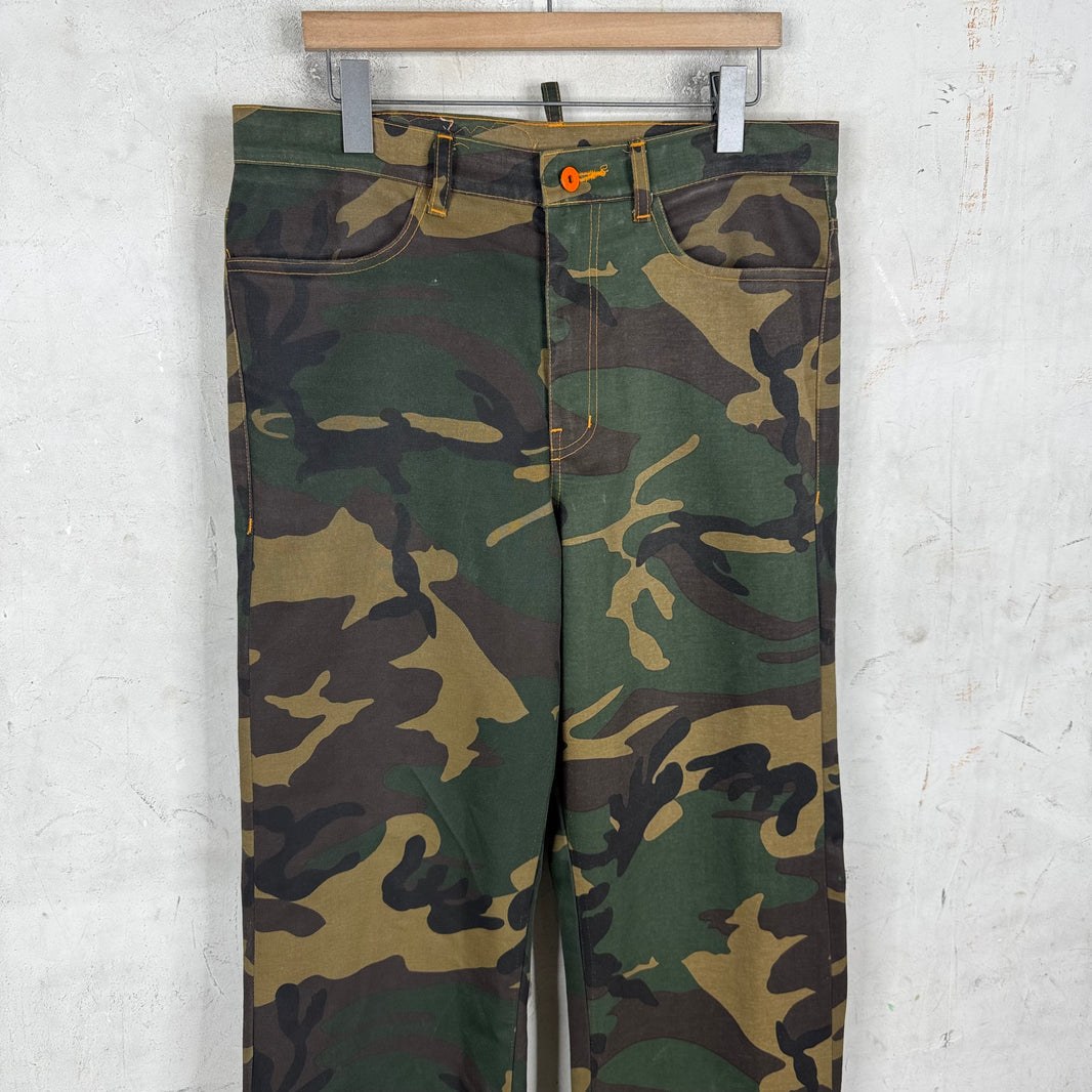 Endless Denim Camo Flared Pants