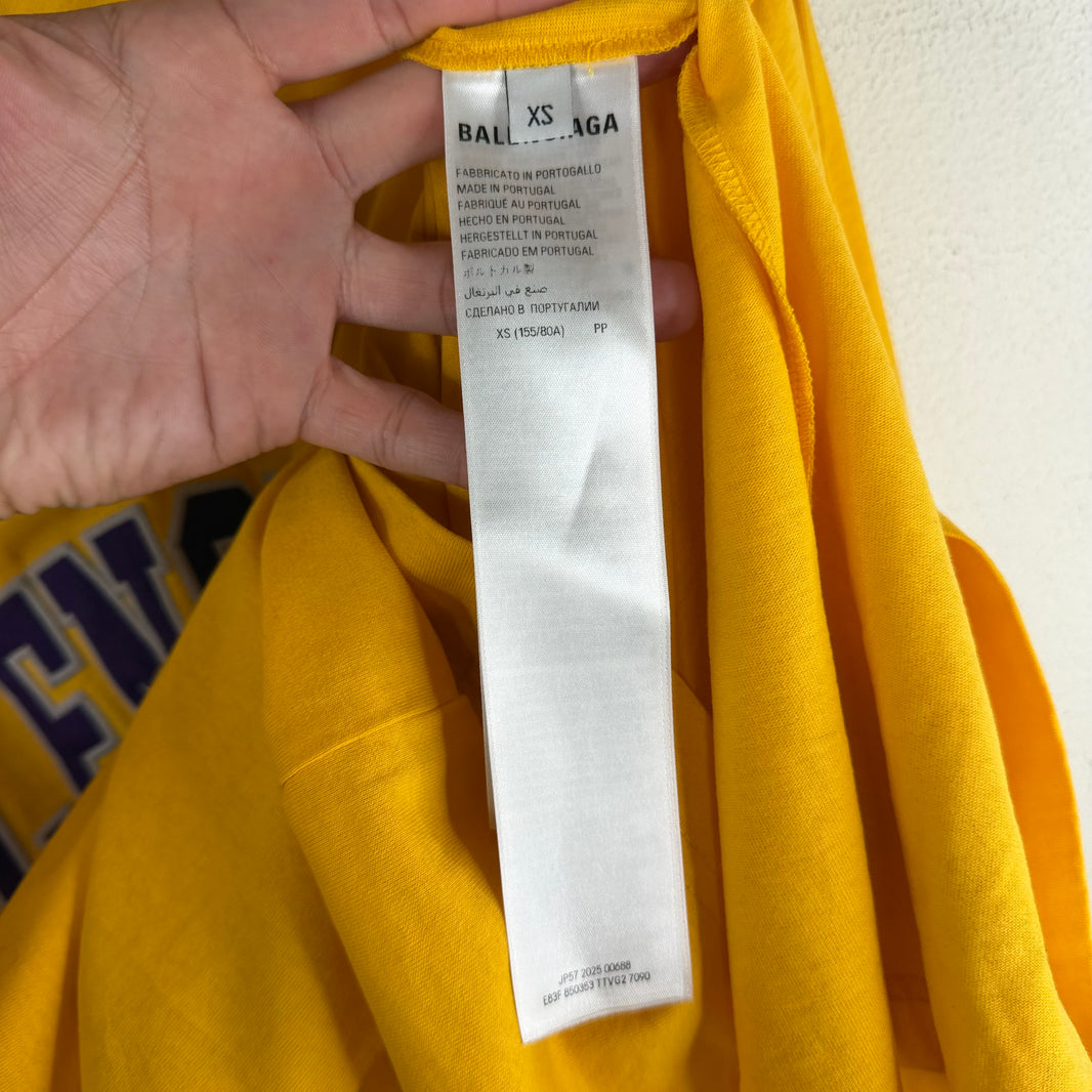 Balenciaga Yellow Basketball Jersey T-Shirt
