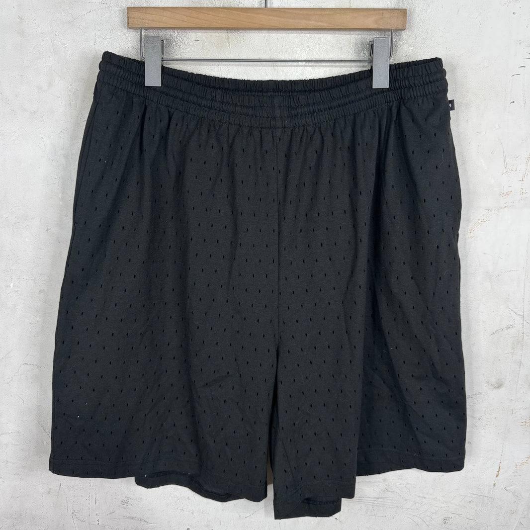 Balenciaga Perforated Cotton Shorts