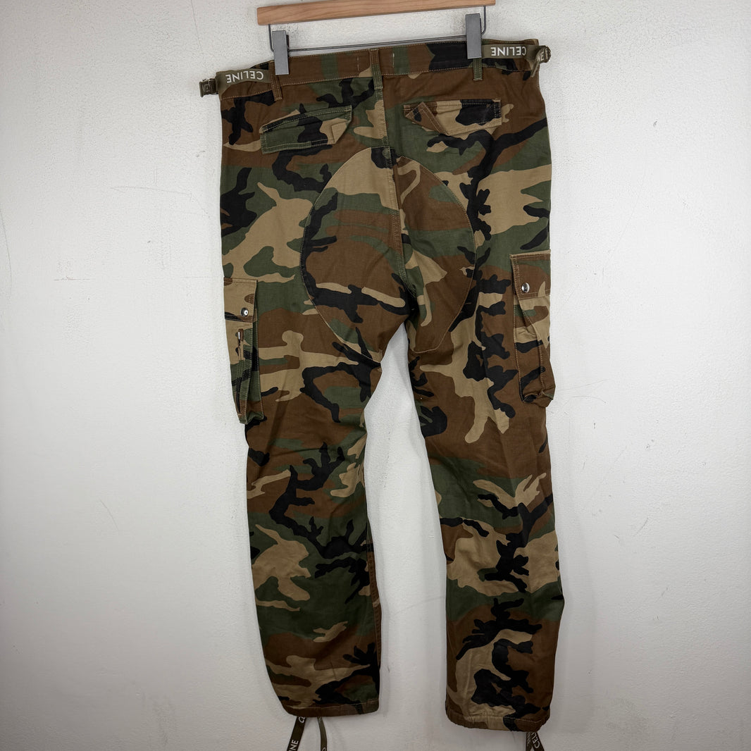 Celine Adjustable Camo Cargo Pants