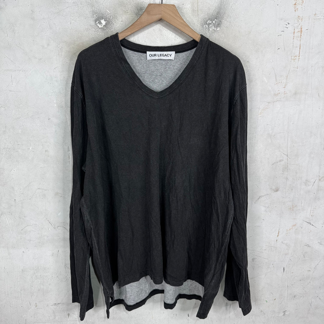Our Legacy George L/S Washed Black T-Shirt