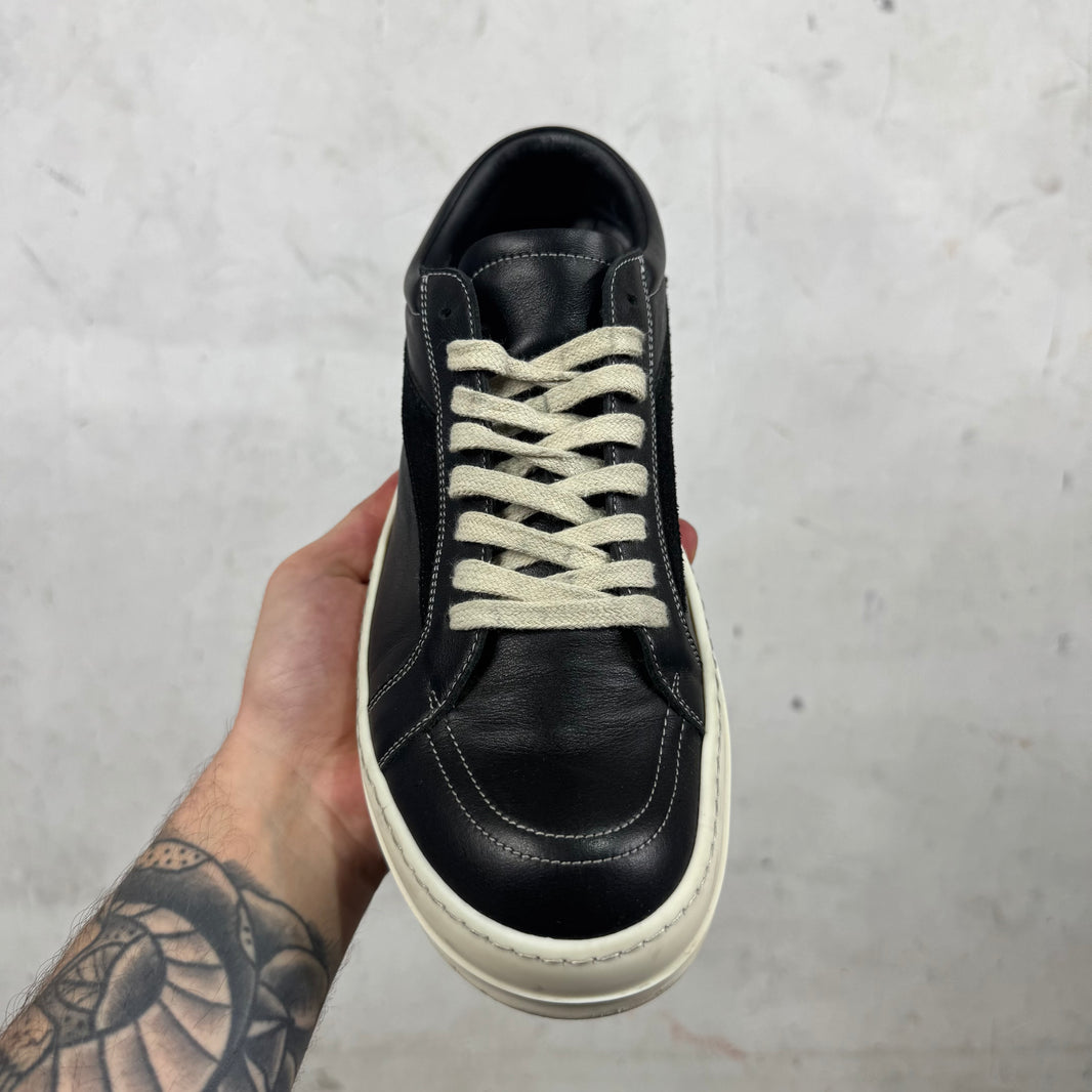 Rick Owens Tonal Black Leather Vans