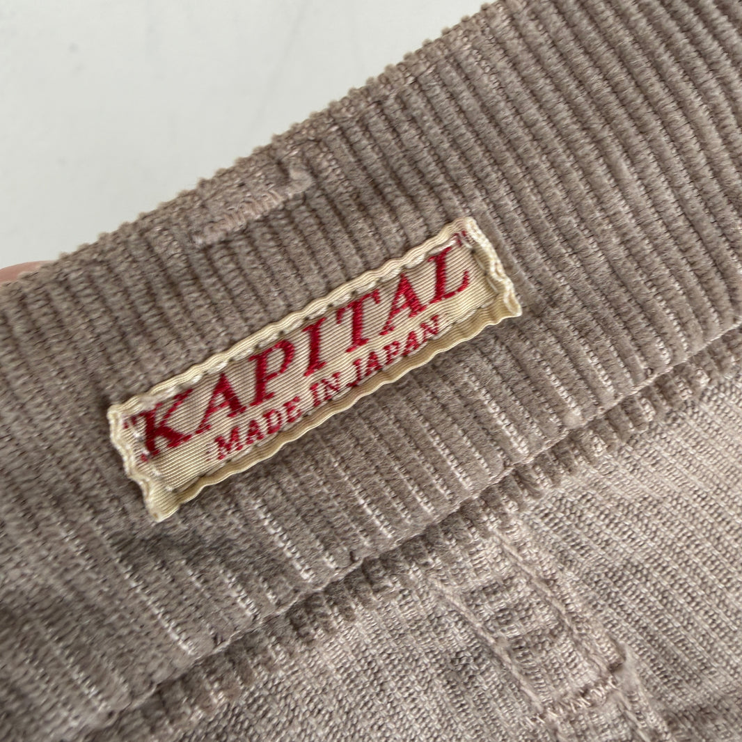 Kapital Laced Corduroy Flared Trousers