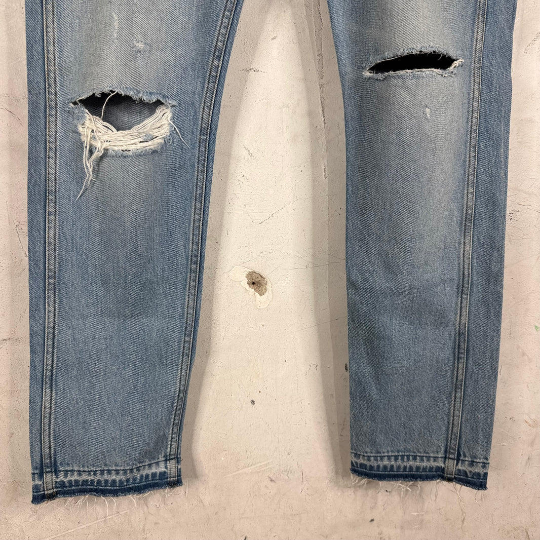 Gucci Release Hem Distressed Jeans