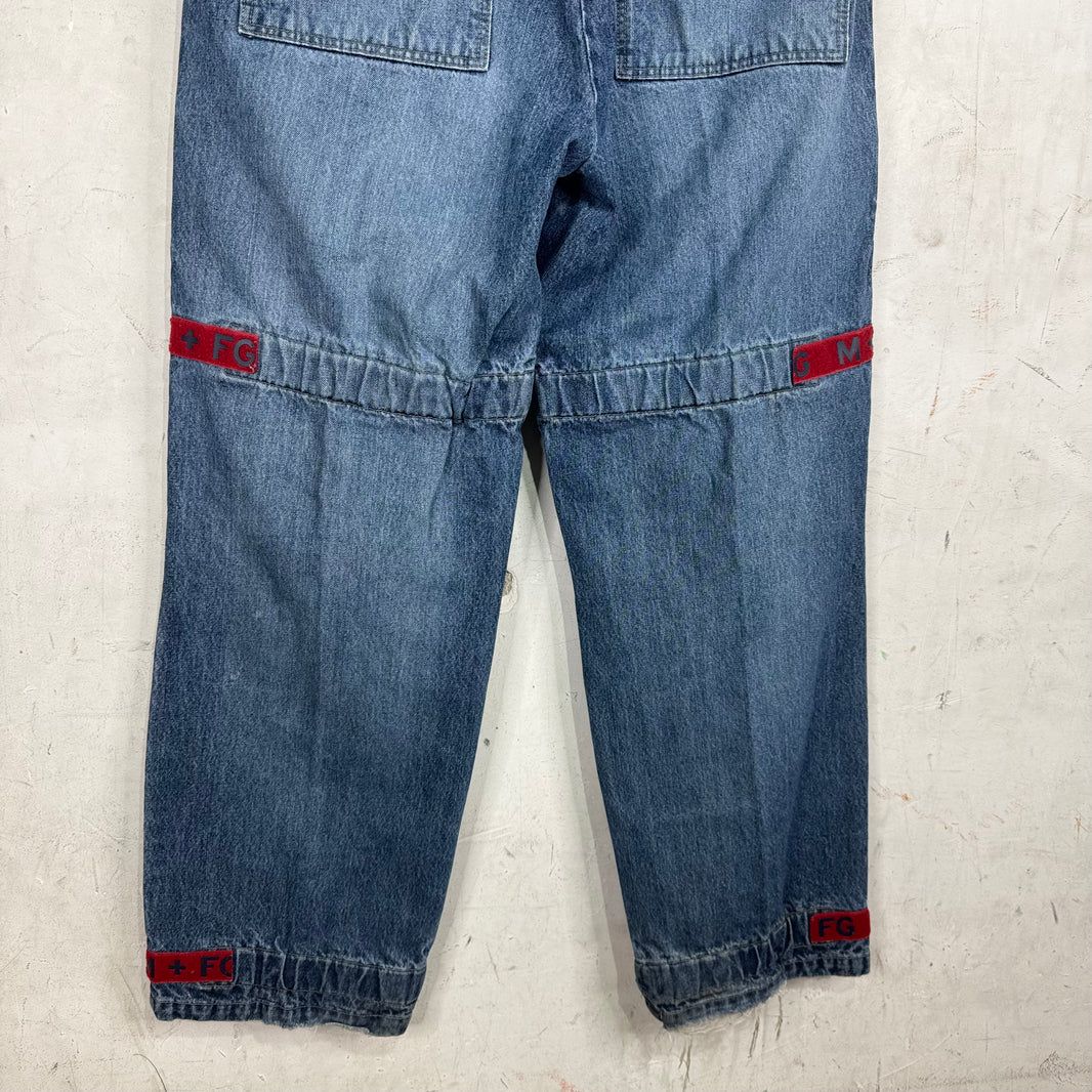 Girbaud Vintage Red Strap Cargo Jeans