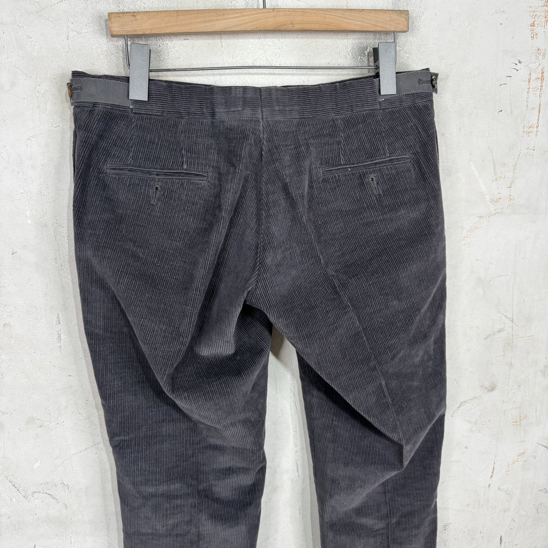 Thom Browne Dark Grey Corduroy Trousers