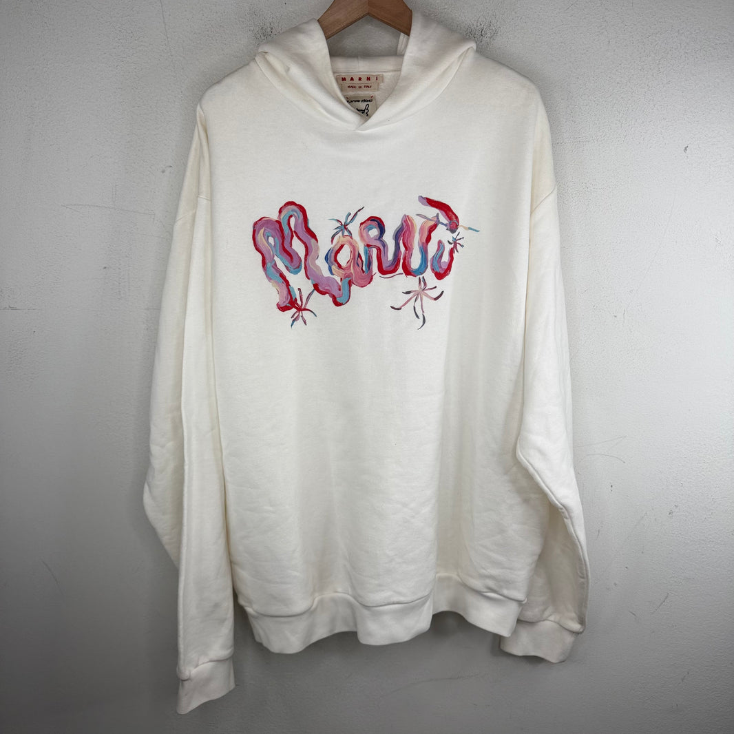 Marni Painted Logo Hoodie