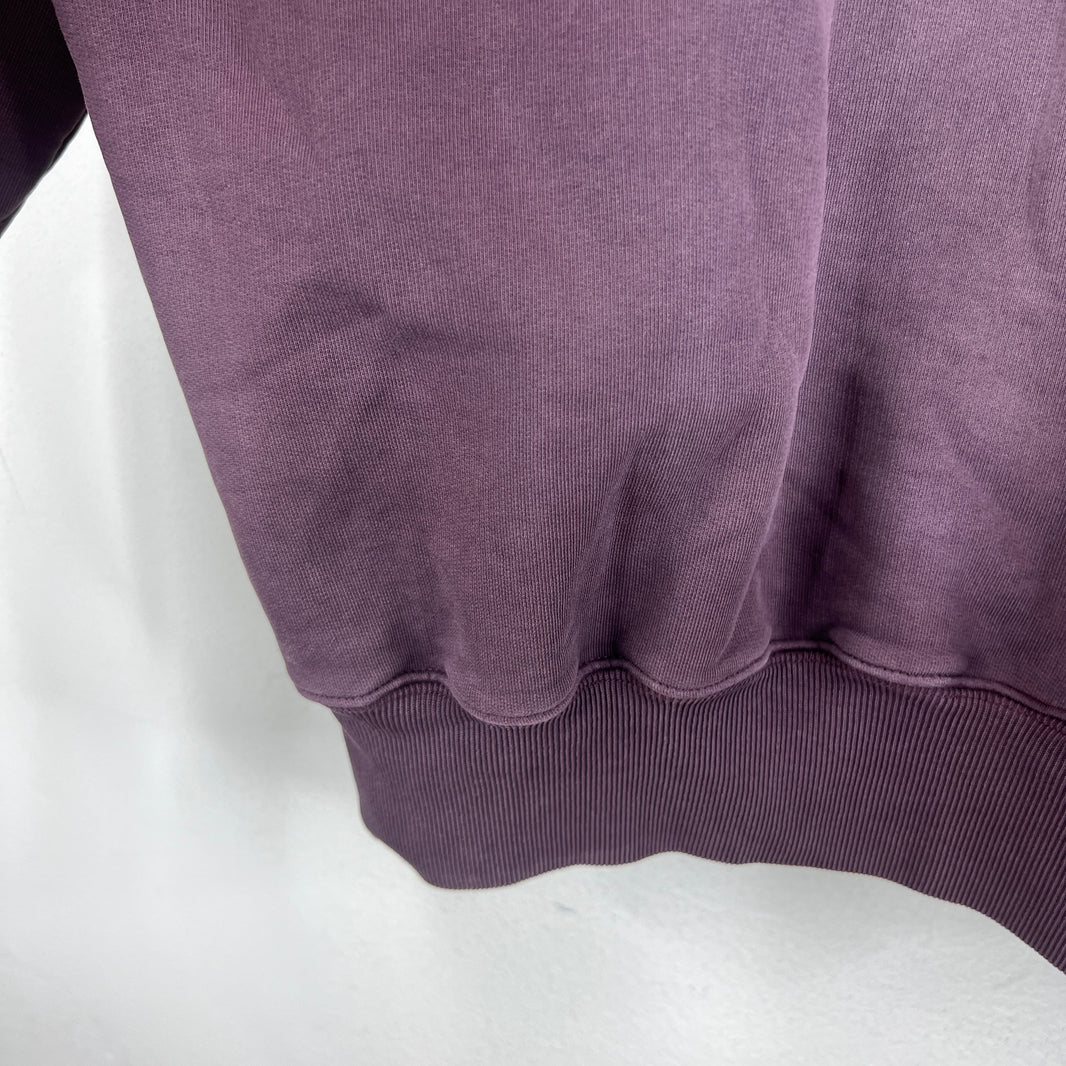 Balenciaga Wardrobe Purple Washed Small Logo Crewneck