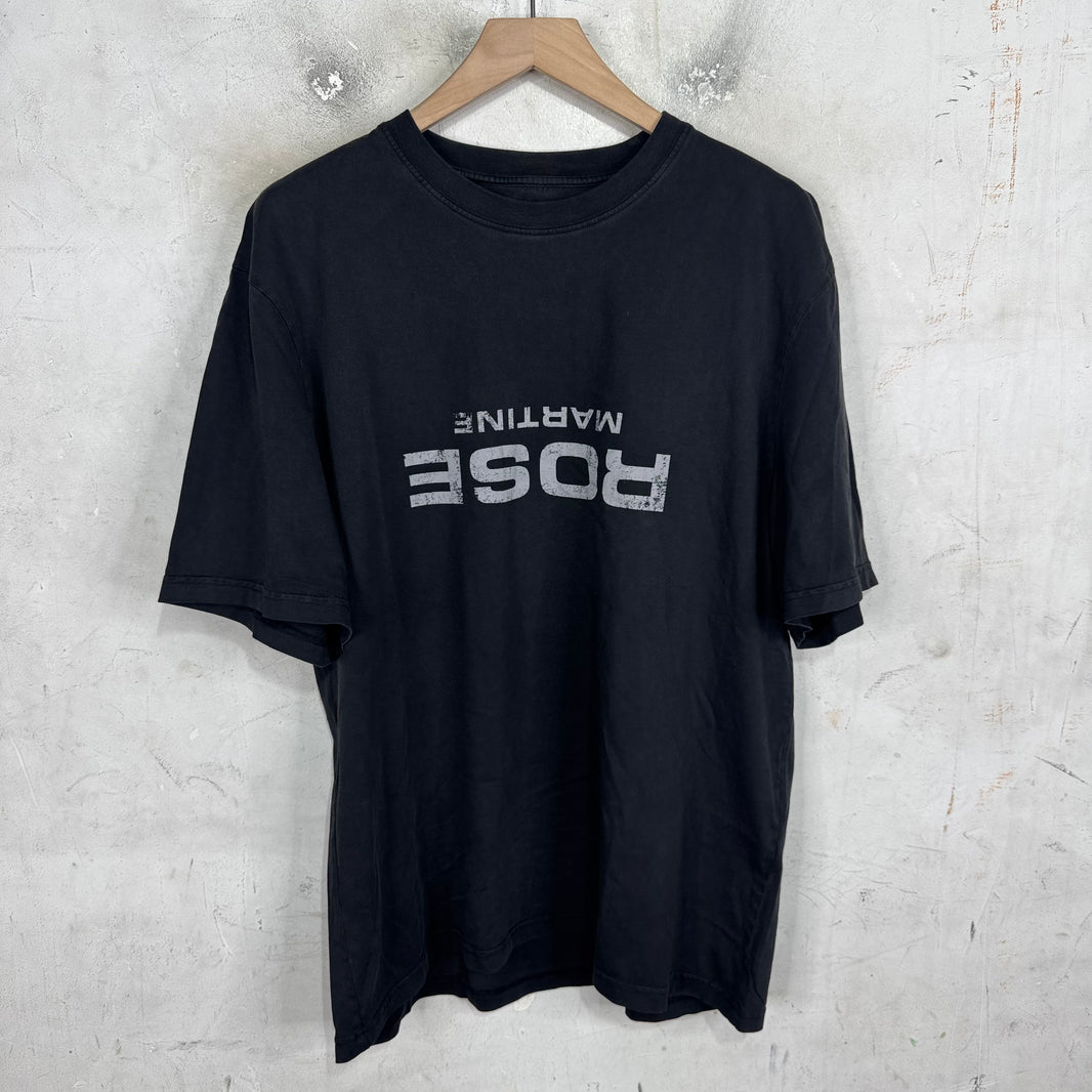 Martine Rose Black Upside Down Logo T-Shirt