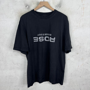 Martine Rose Black Upside Down Logo T-Shirt