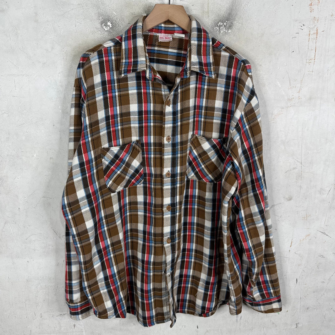 Vintage Big Mac Brown Plaid Flannel