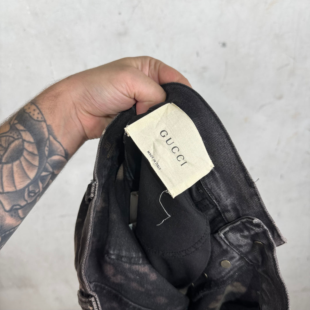 Gucci Bleached Splatter Jeans