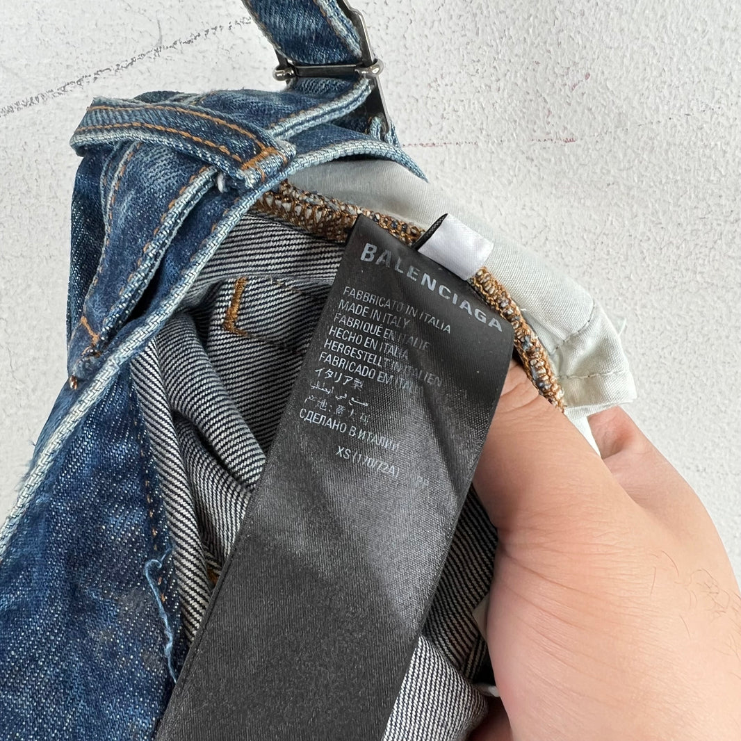 Balenciaga Dark Wash Scribble Jeans