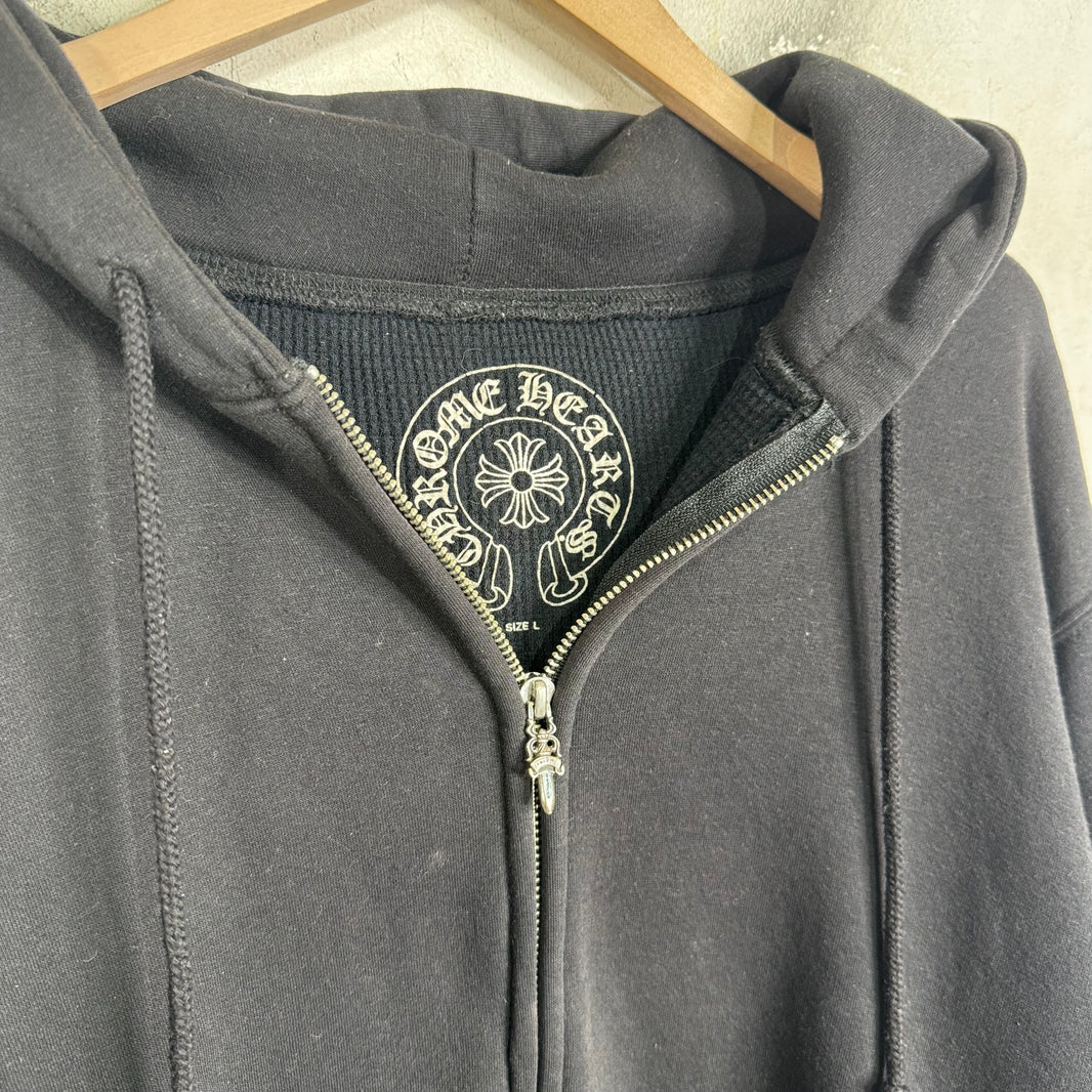 Chrome Hearts Floral Red Scroll Thermal Zip Hoodie
