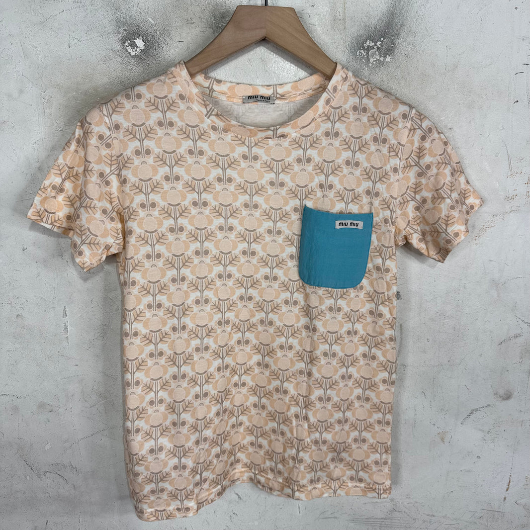 Miu Miu 2015 AOP Pocket T-Shirt