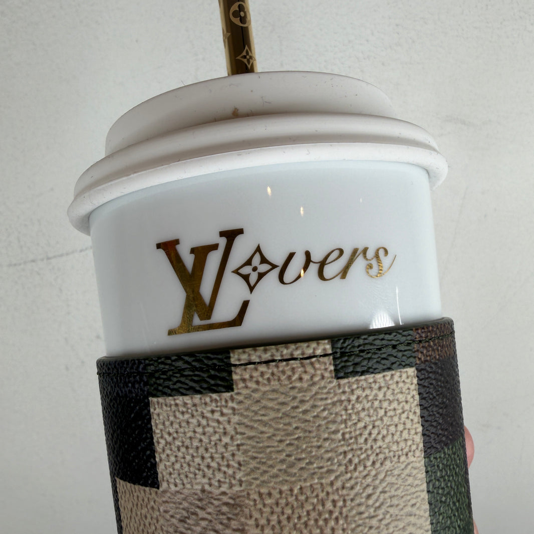 Louis Vuitton Lovers Damier Ceramic/Leather Cup