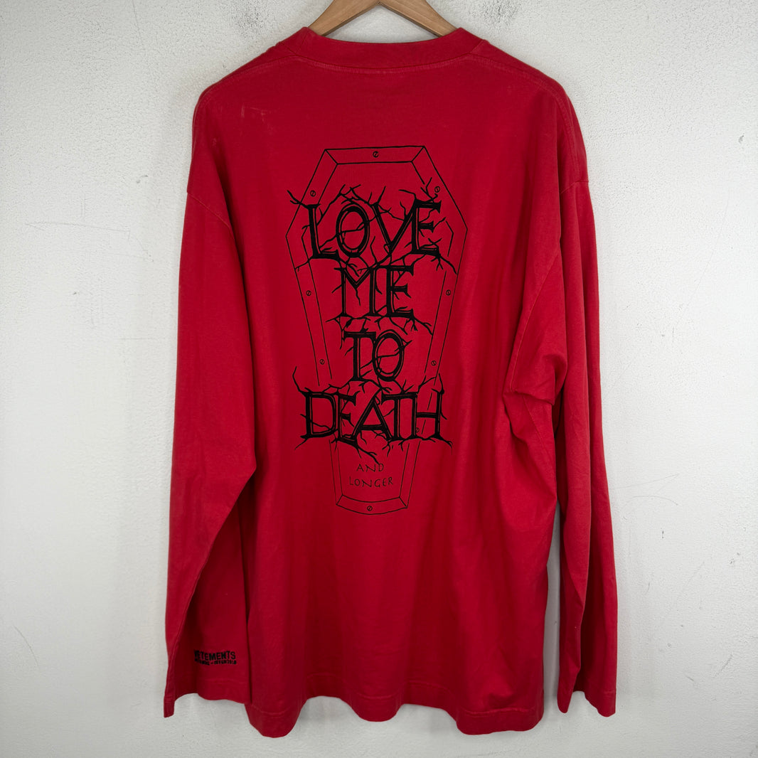 Vetements Love Me To Death LS T-Shirt
