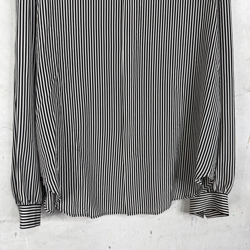 Saint Laurent Silk Pinstriped Shirt