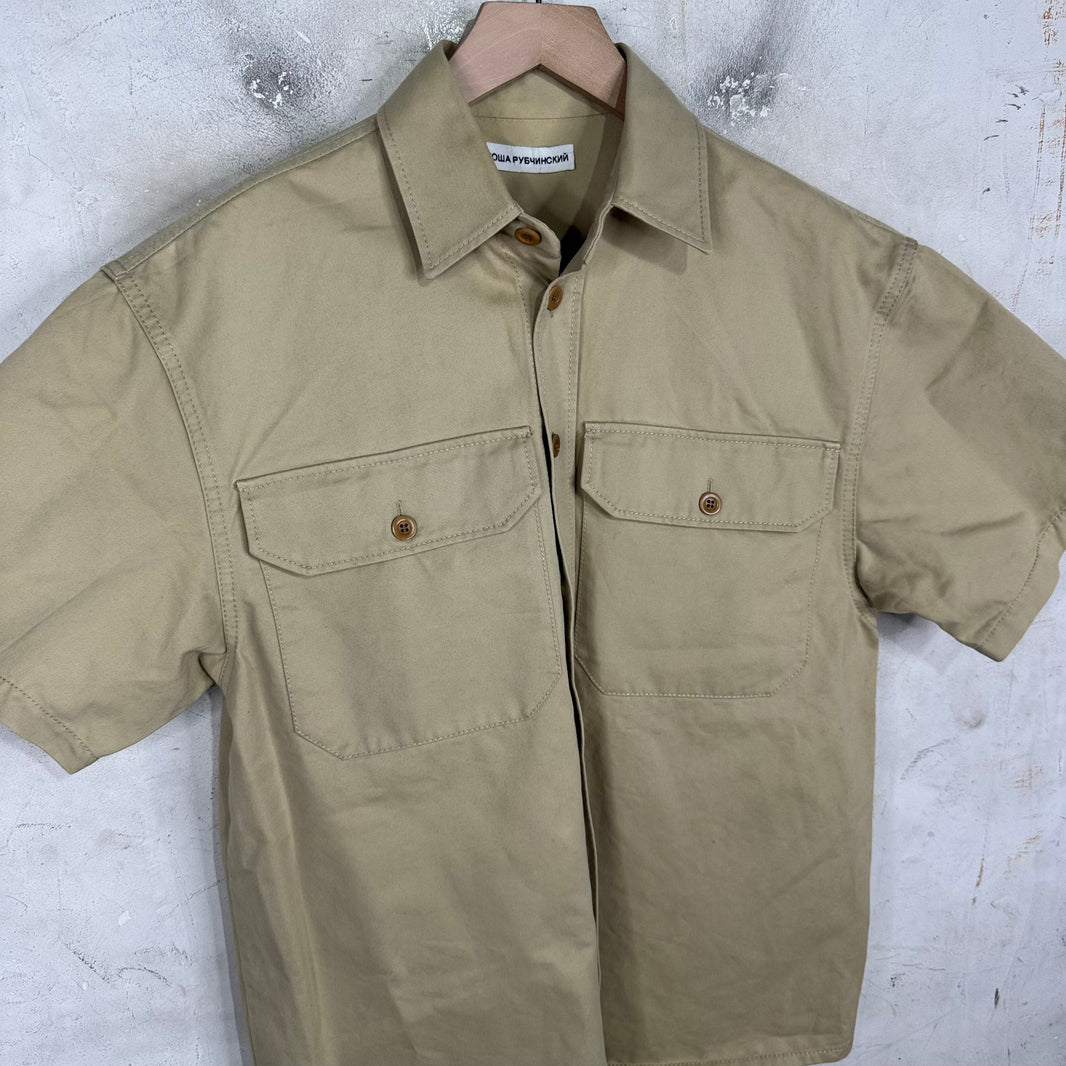 Gosha Rubchinskiy Boxy Heavy Canvas Work Shirt