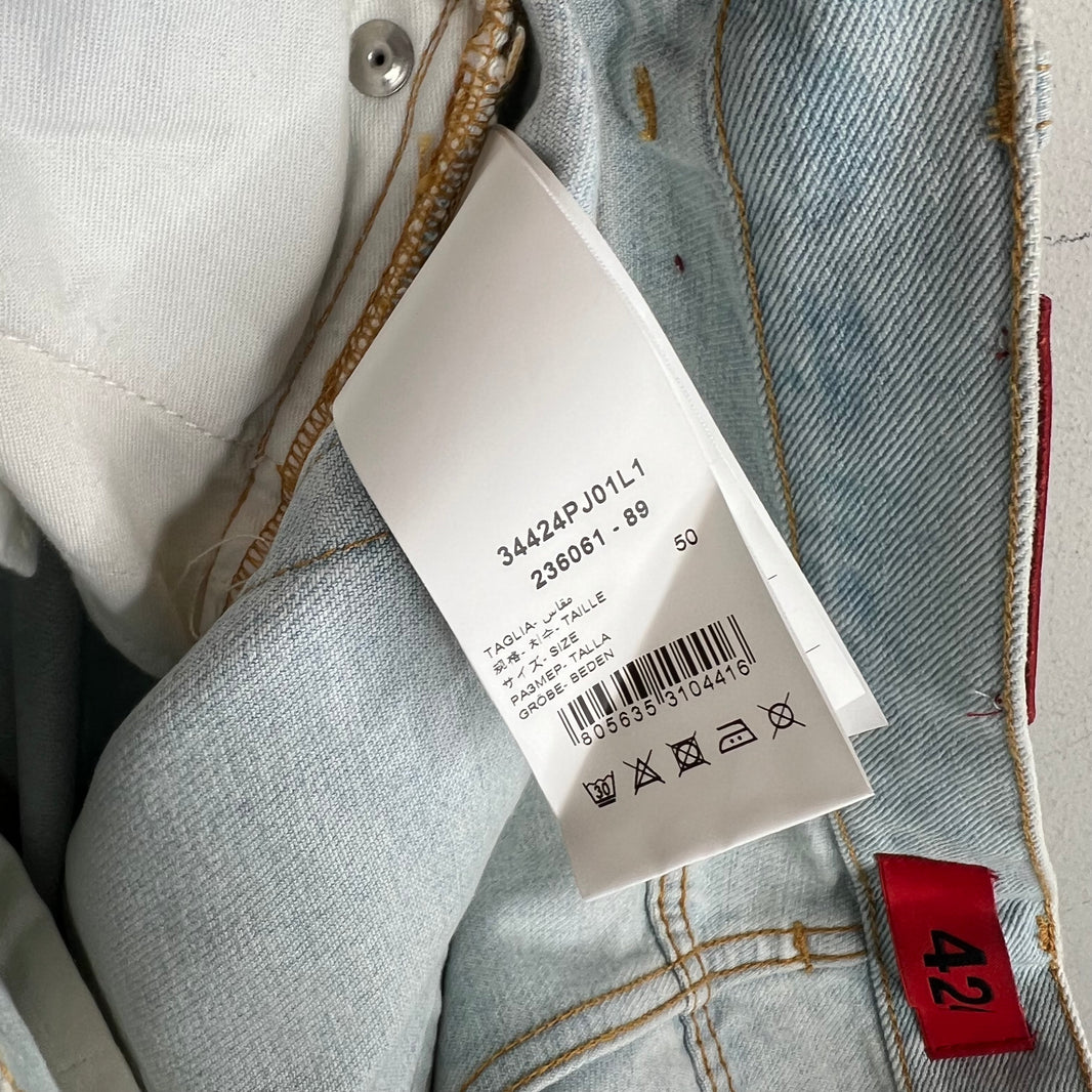 424 Cinched Blue Straight Leg Jeans