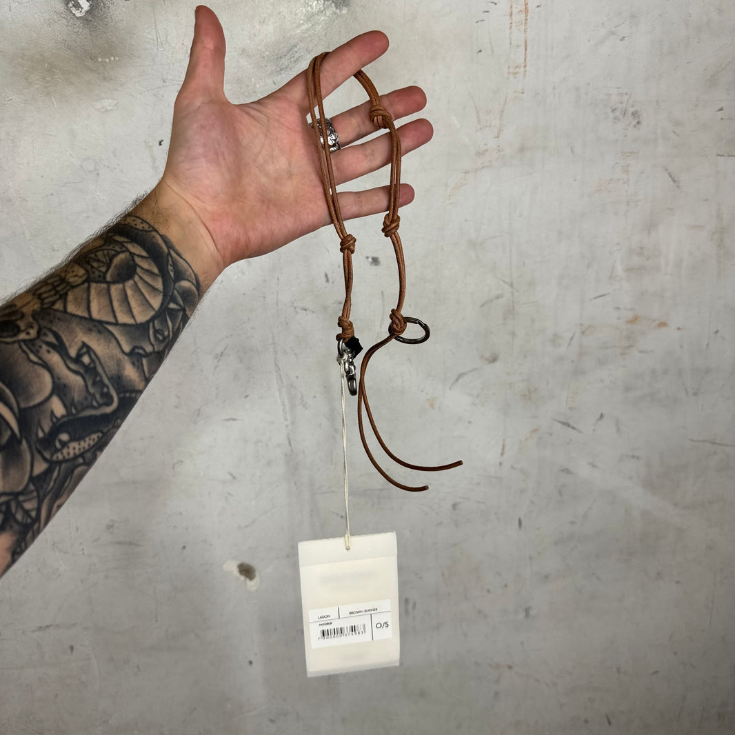 Our Legacy Brown Leather Ladon Keychain