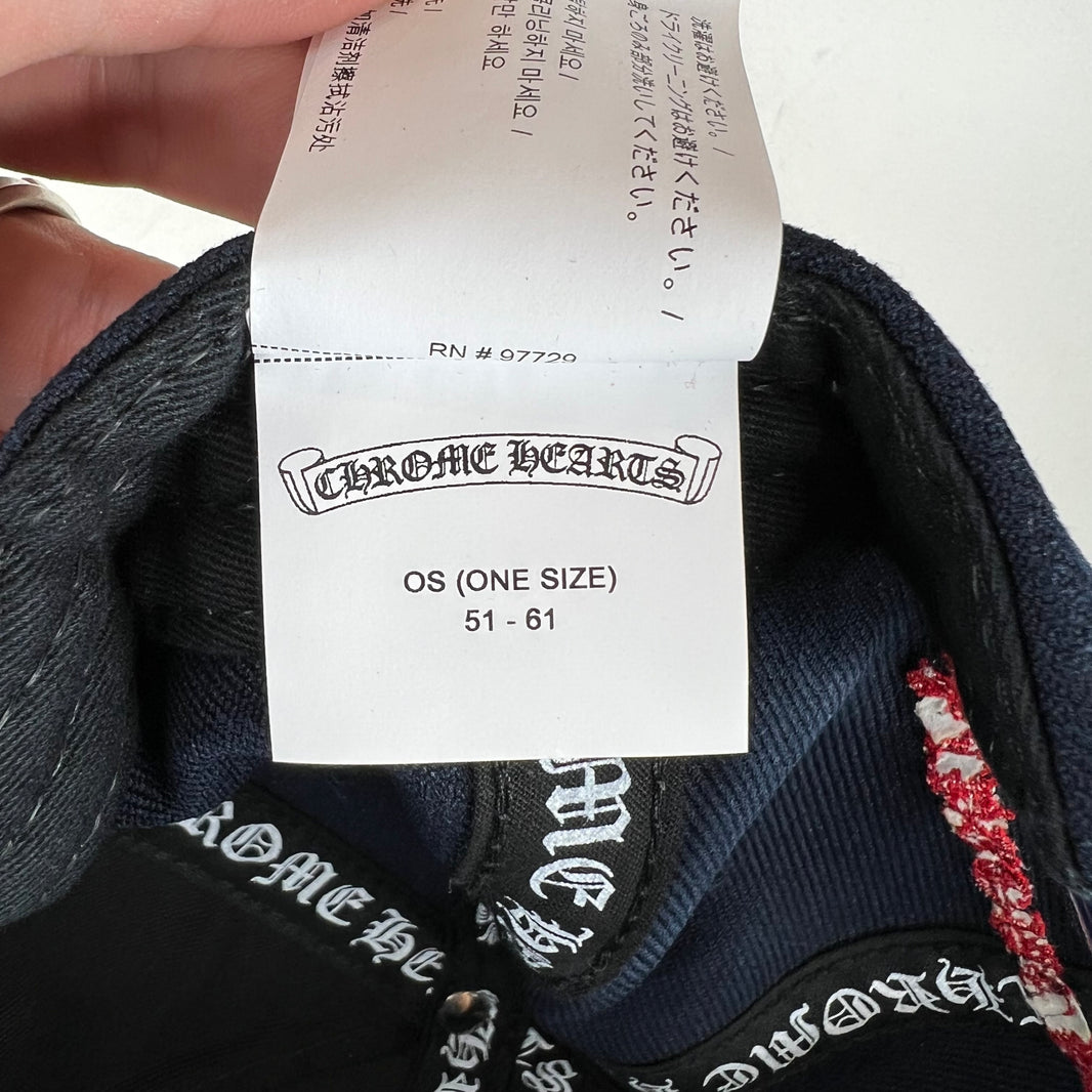 Chrome Hearts Blue/Red CH Snapback Hat