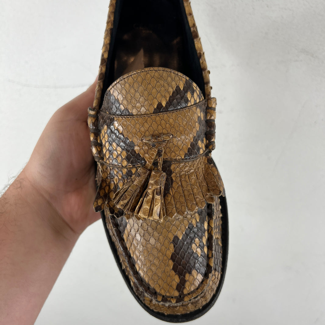 Celine Snake Skin Tassel Loafers