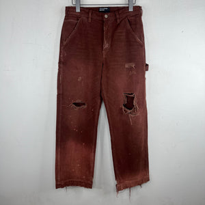 ERD Red Distressed Carpenter Pants