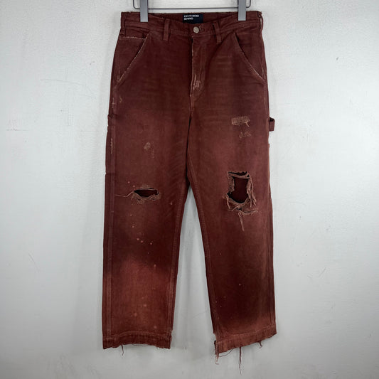 ERD Red Distressed Carpenter Pants