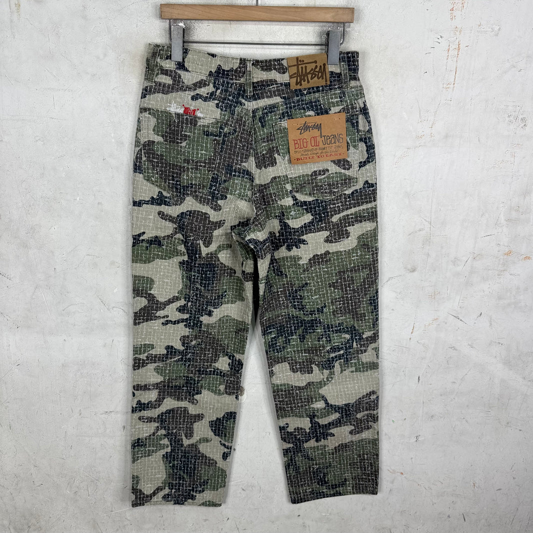 Stussy Camo Needle Punch Big Ol Jeans