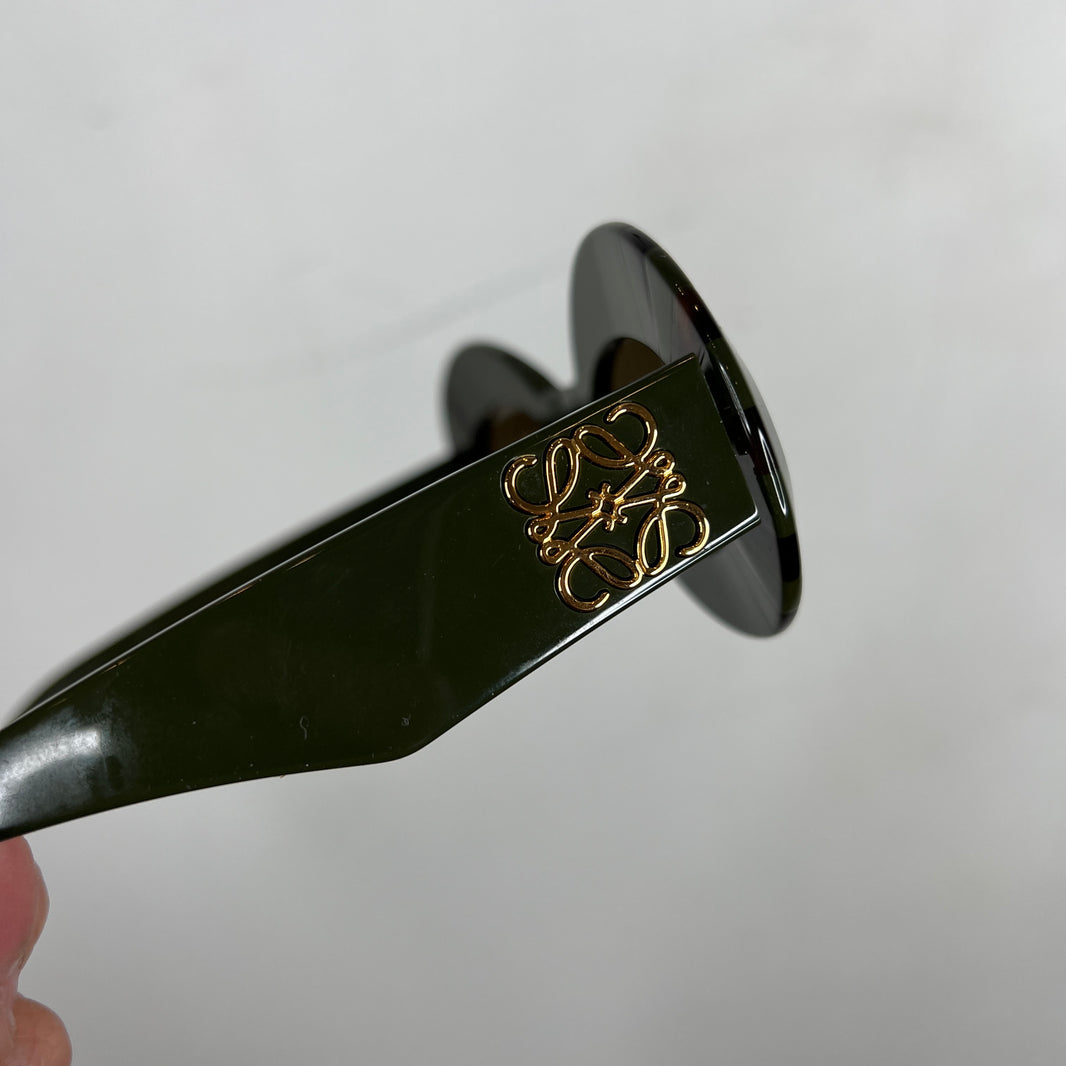 Loewe Striped Round Acetate Sunglasses