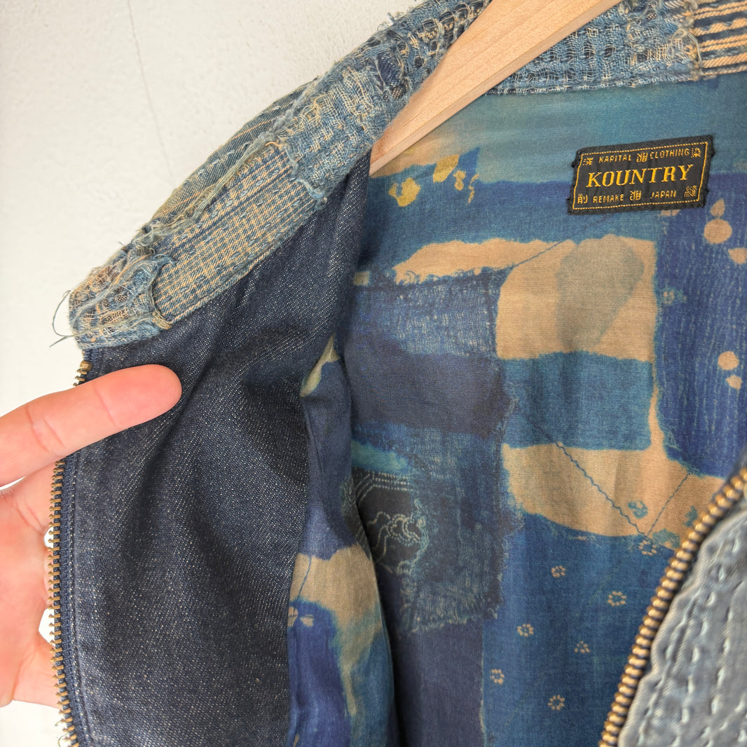 Kapital Boro Drizzler Zip Denim Jacket