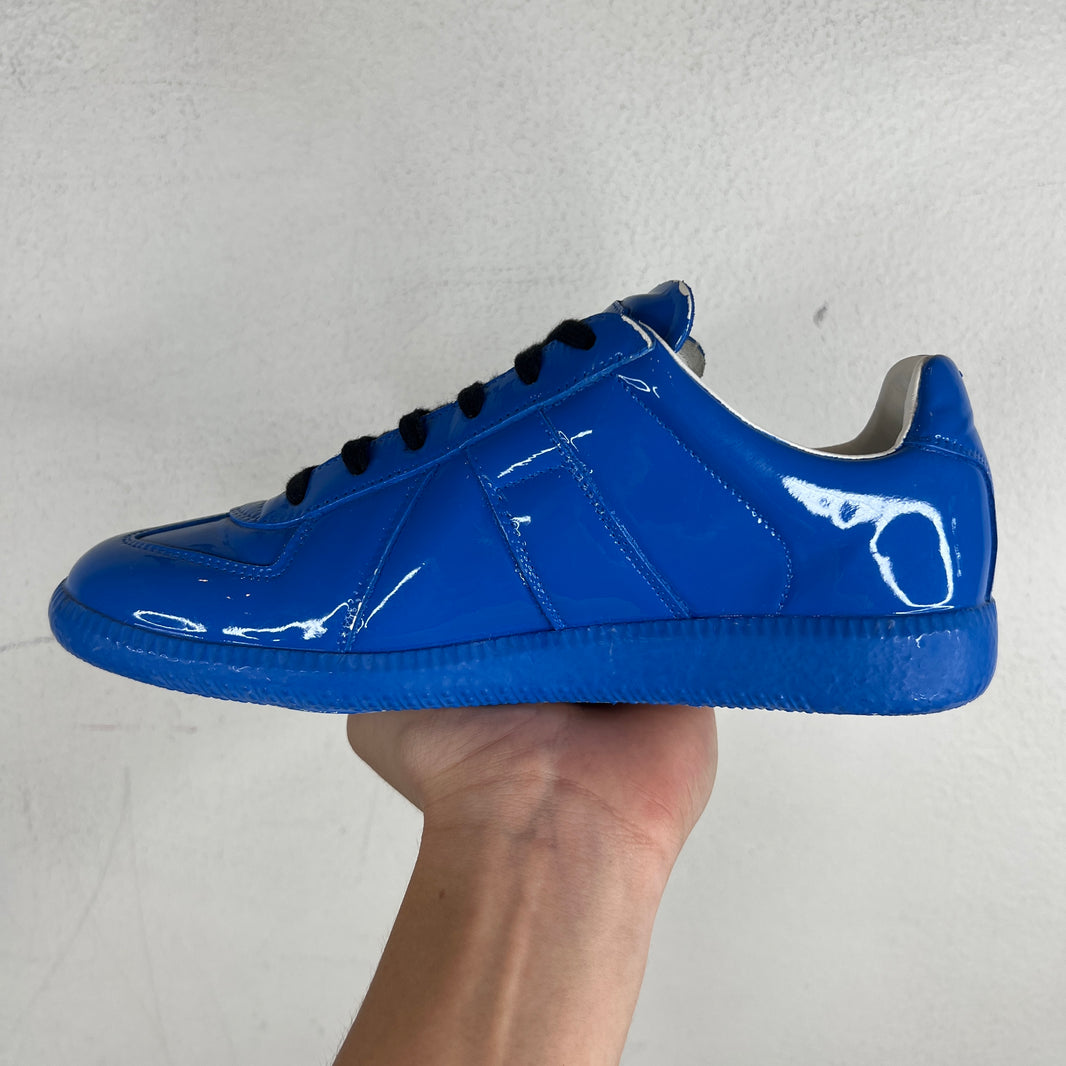 Margiela Blue Patent Leather Replica Sneakers