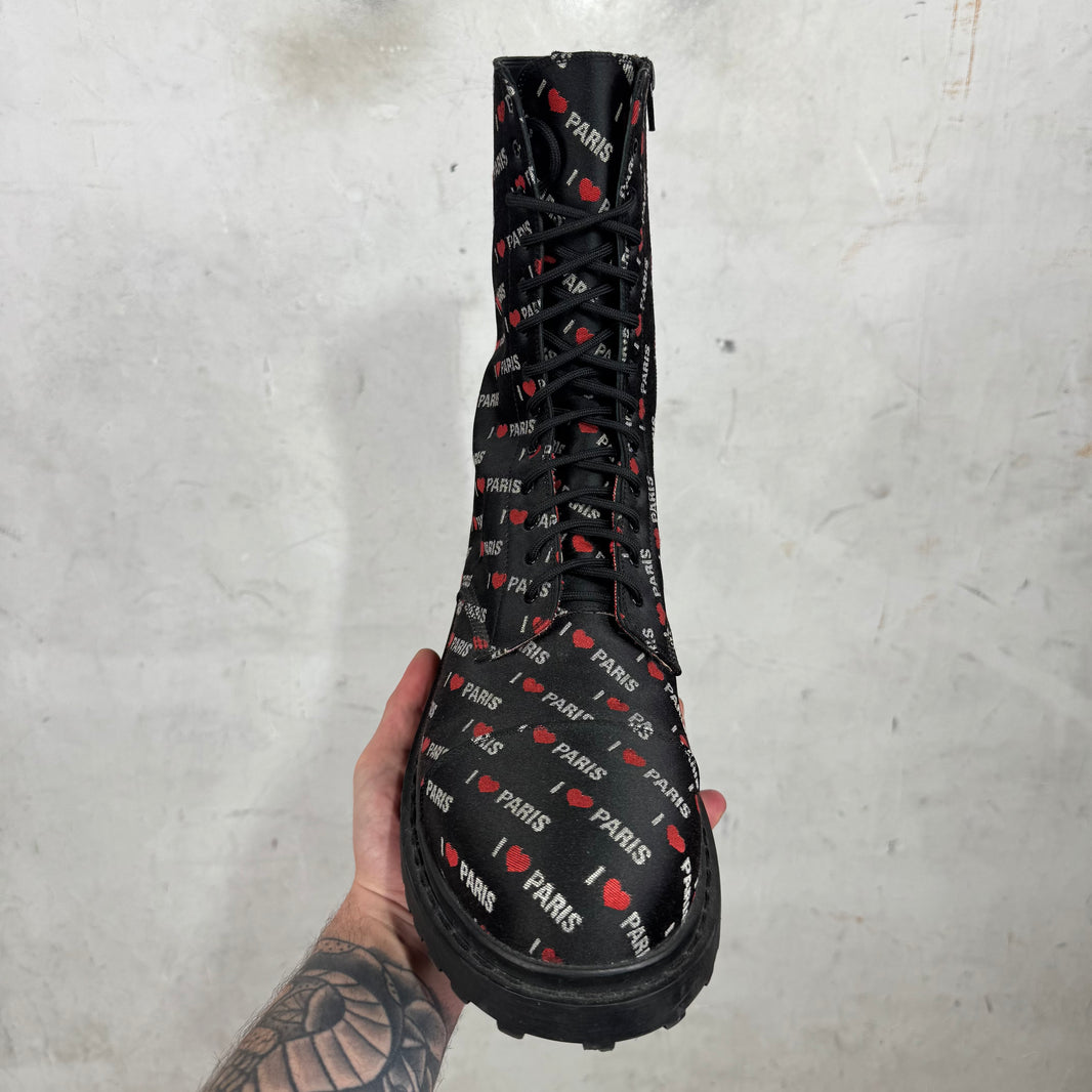 Balenciaga I Love Paris Zip Up Boots