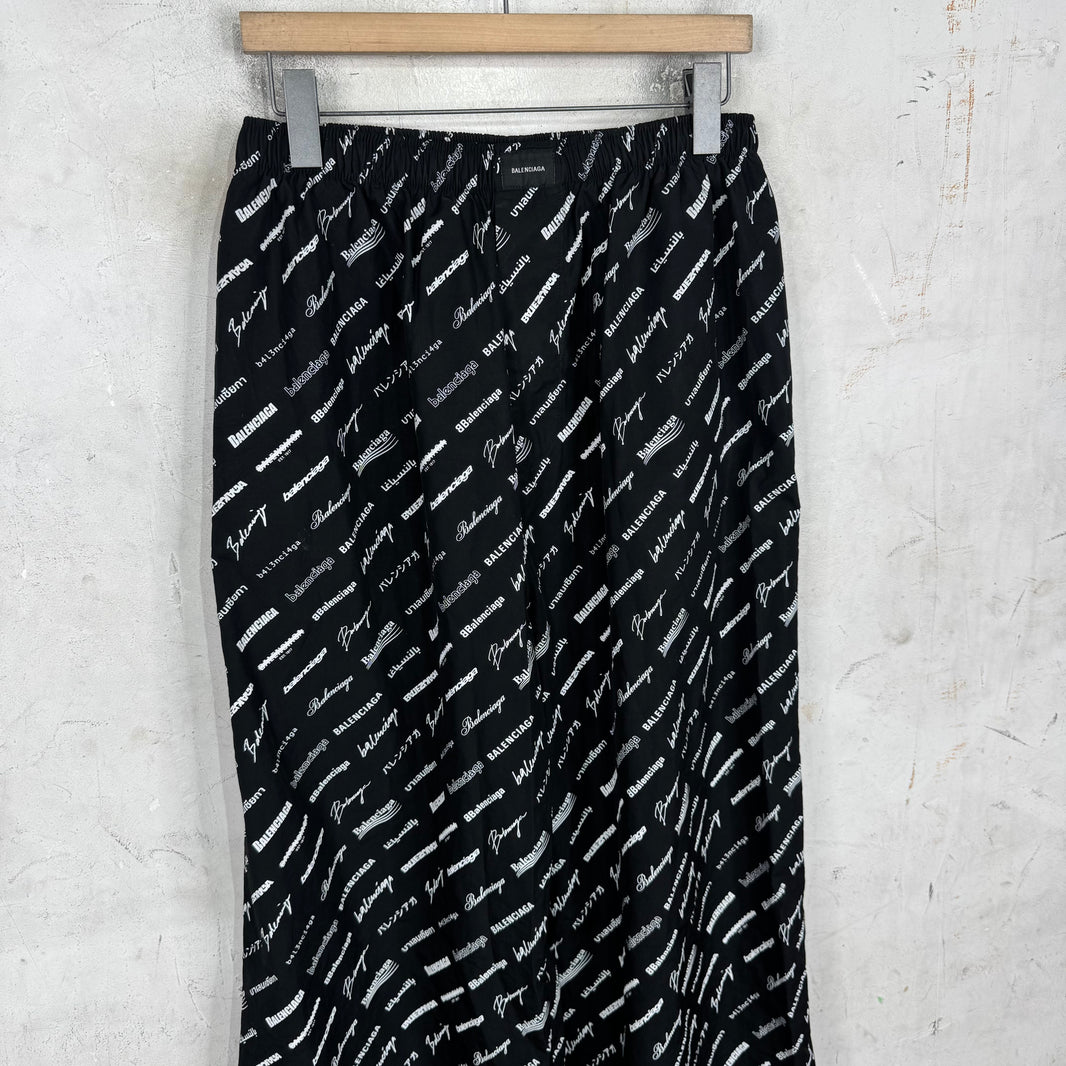 Balenciaga Multi Logo Script Pants