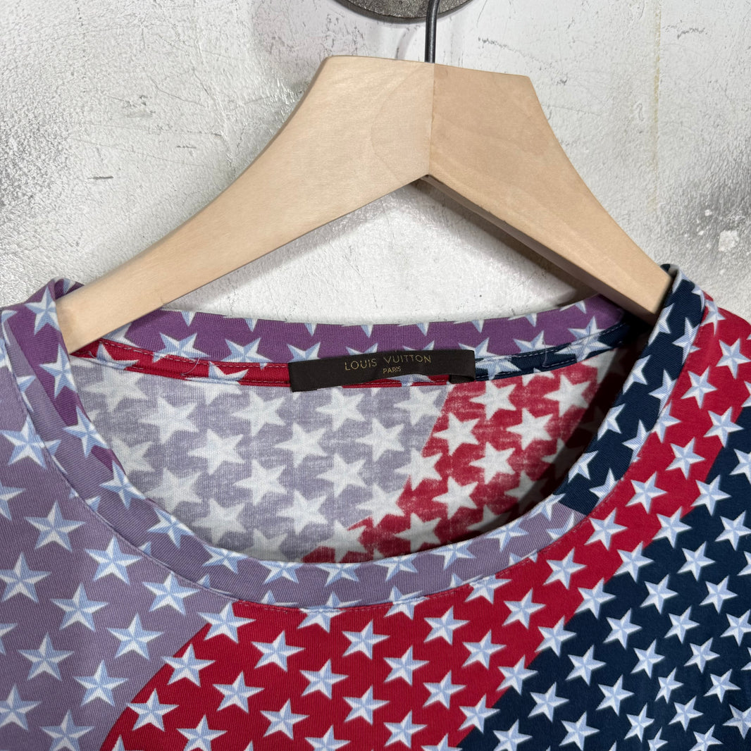 Louis Vuitton Purple Red Blue Star Monogram T-Shirt