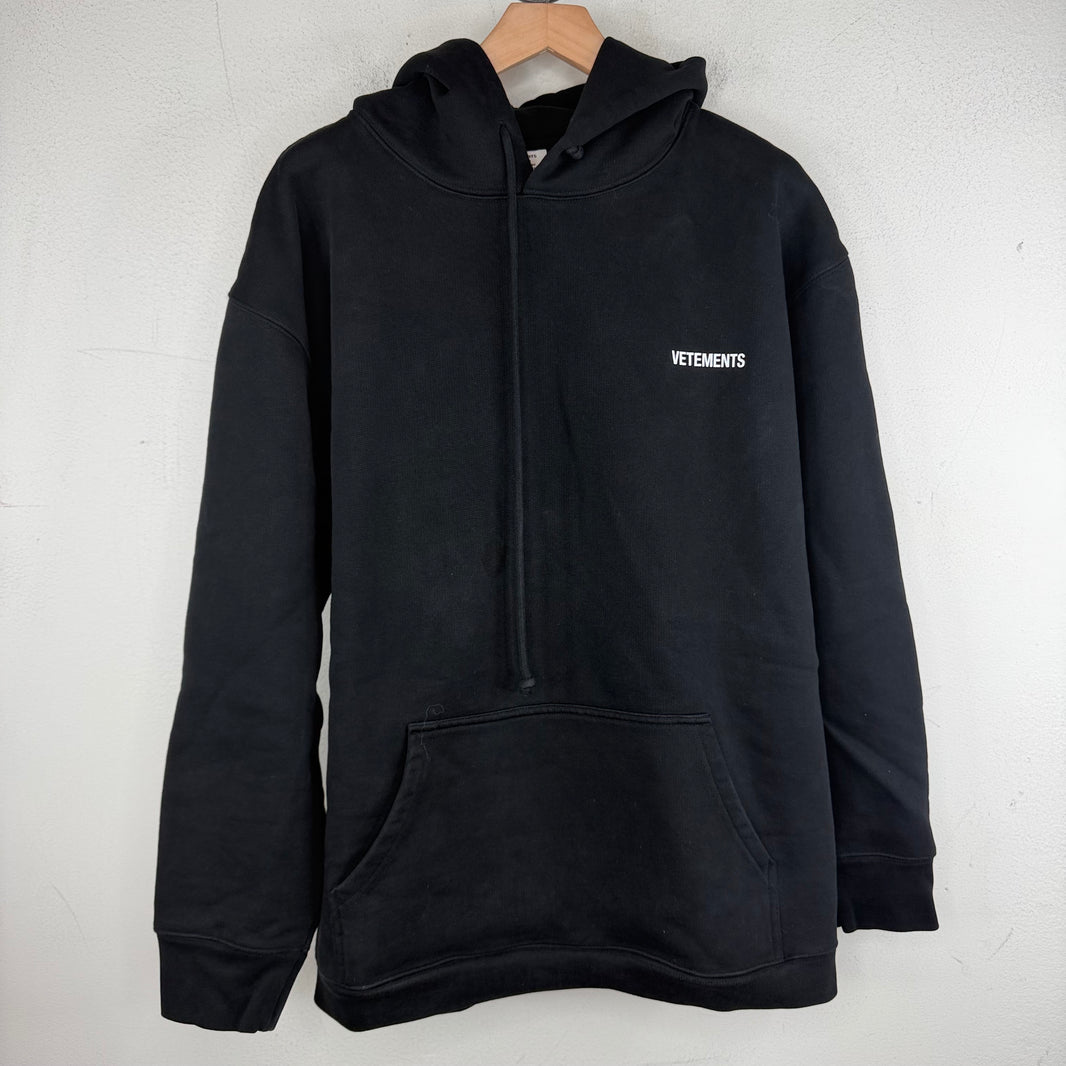 Vetements Black Logo Hoodie