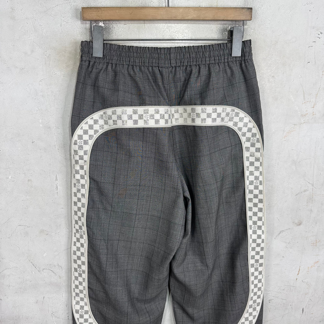Louis Vuitton Tartan Leather Paneled Damier Pants