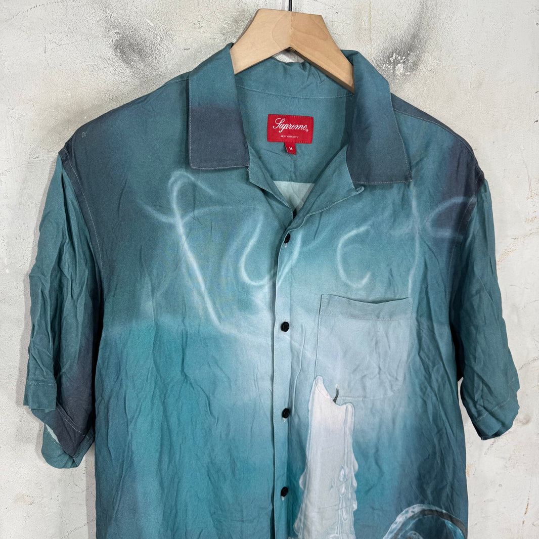 Supreme Burning Candle Button Up Shirt