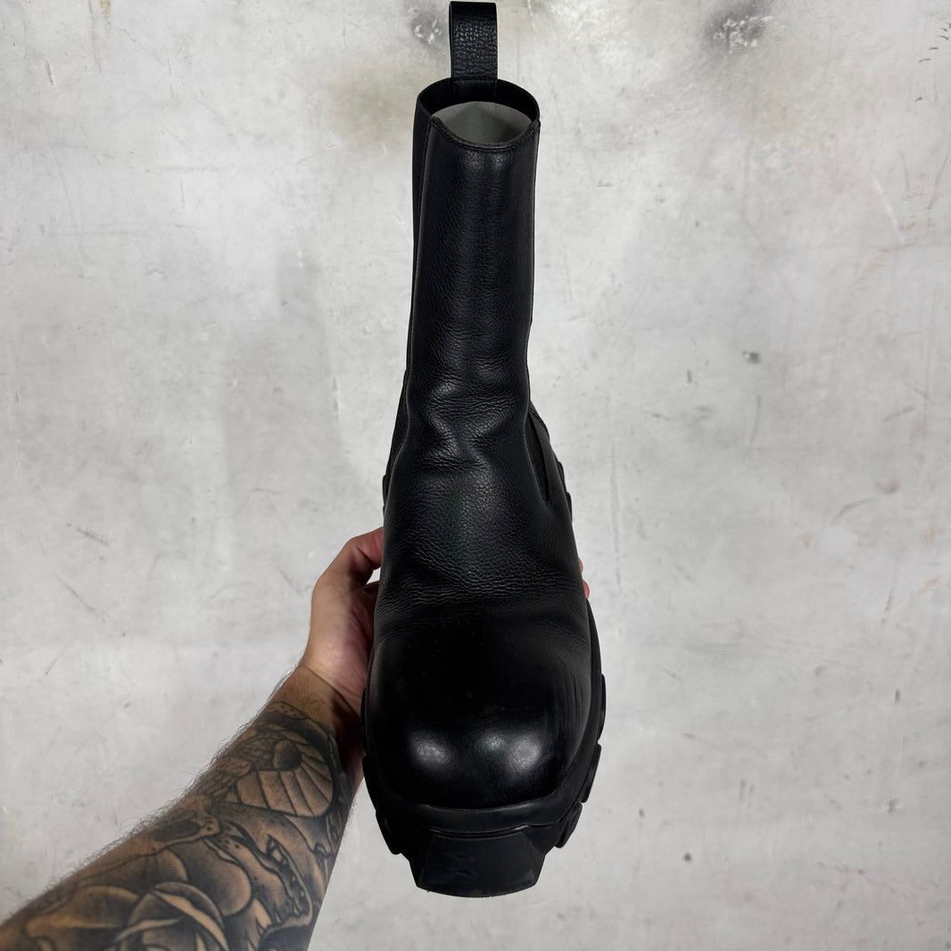 Rick Owens Leather Bozo Beatle Boots