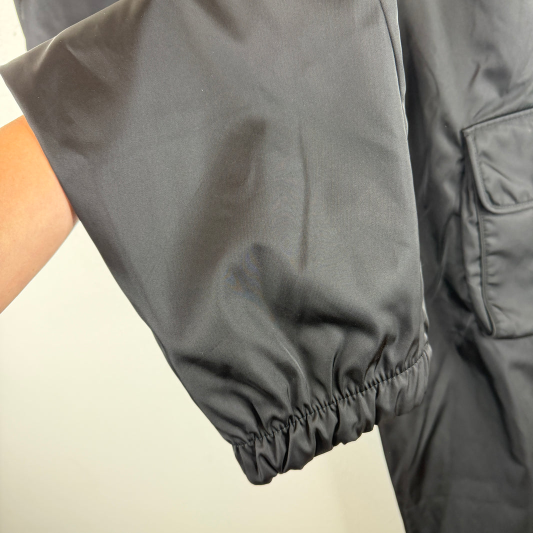 Prada Badge Buckle Nylon Cargo Pants