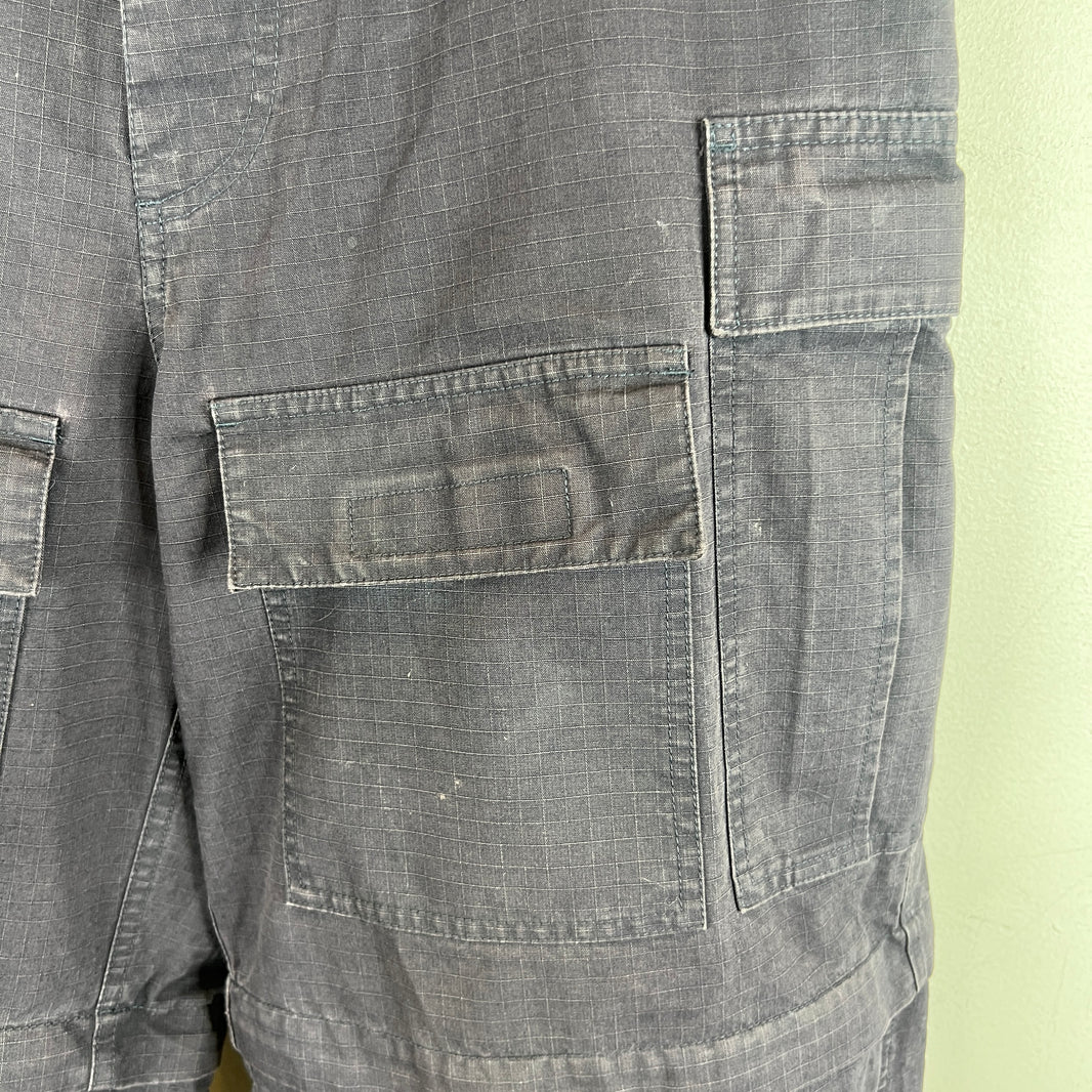 Balenciaga Navy Ripstop Convertible Cargo Trousers