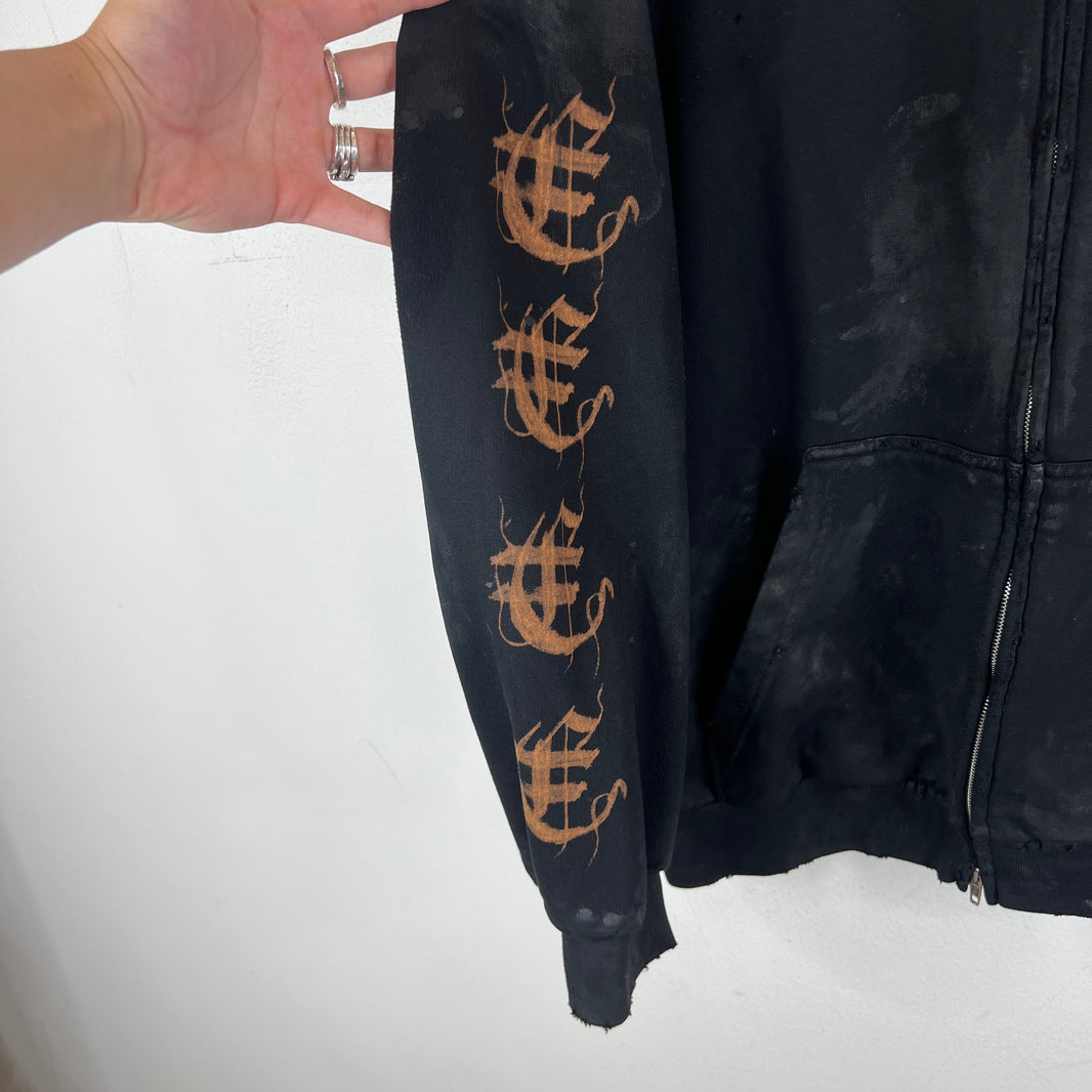 Balenciaga 3B Heavy Metal Logo Zip Hoodie