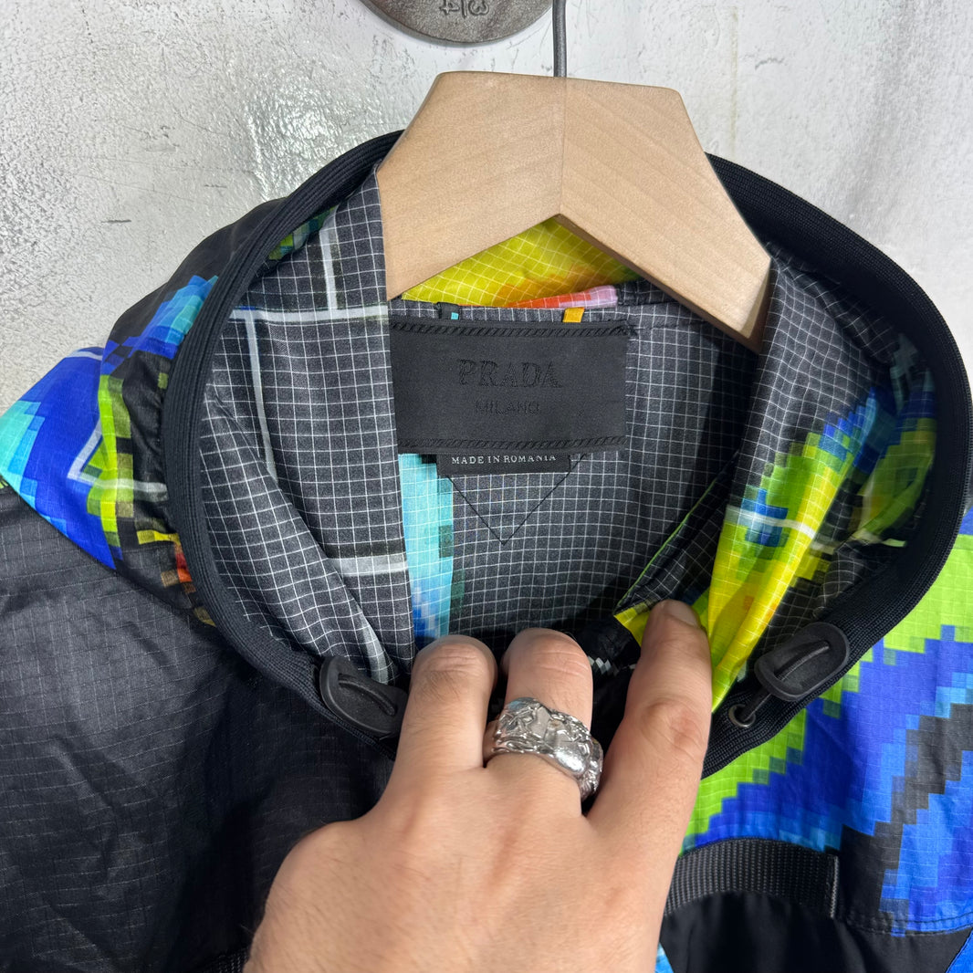 Prada Nylon Radar Long Parka Jacket