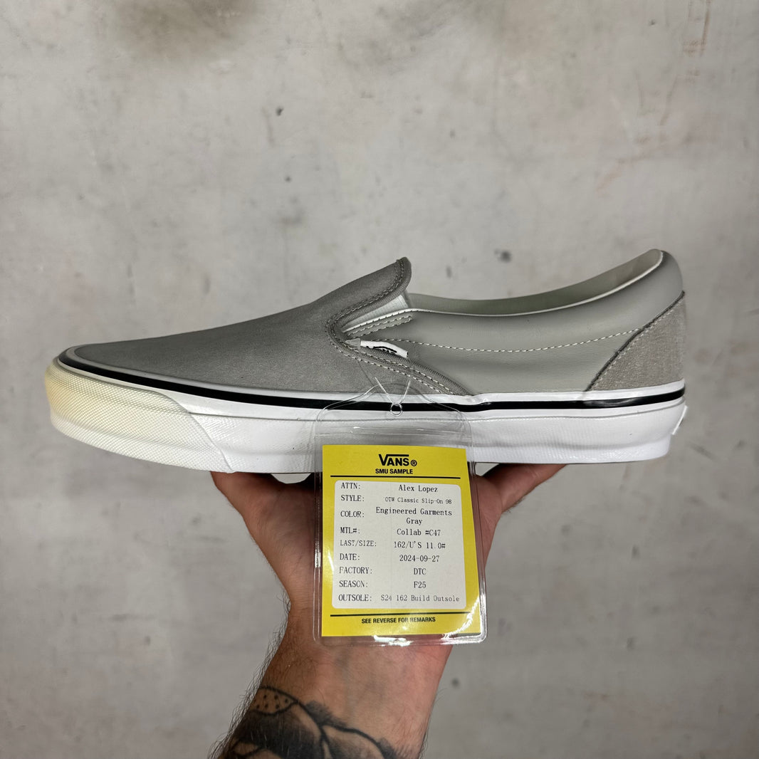 Vans X Engineered Garments Grey Sample Classic Slip Ons