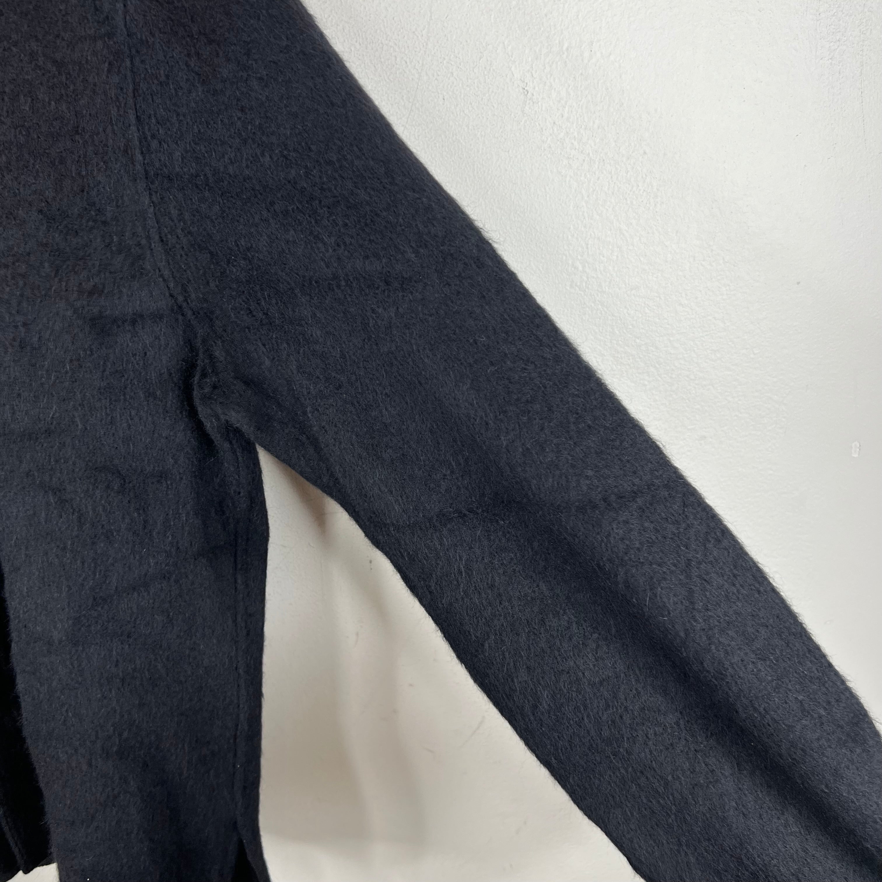 Jil Sander Black Alpaca/Wool Blend Snap Button Overshirt – www