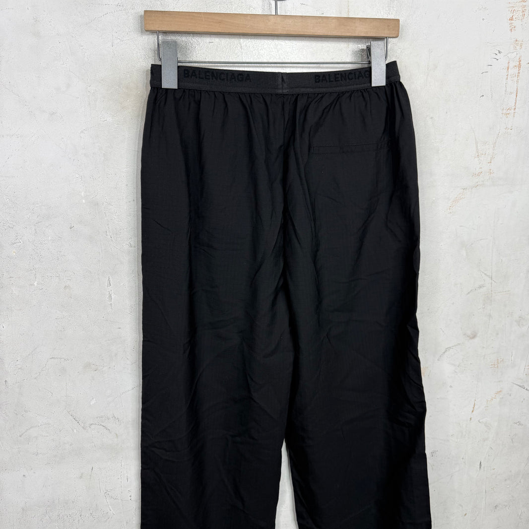 Balenciaga Logo Waistband Ripstop Pants
