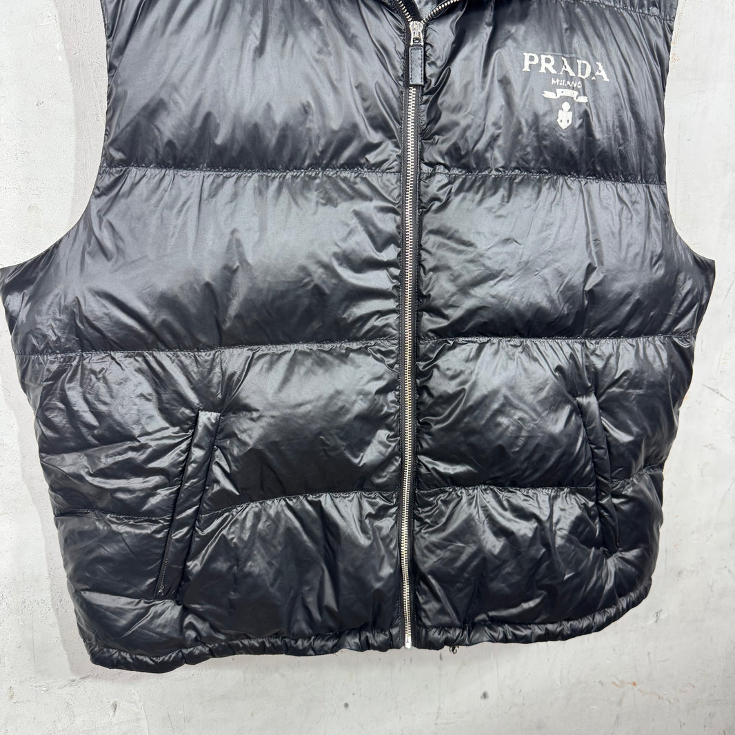 Prada Stencil Logo Puffer Vest