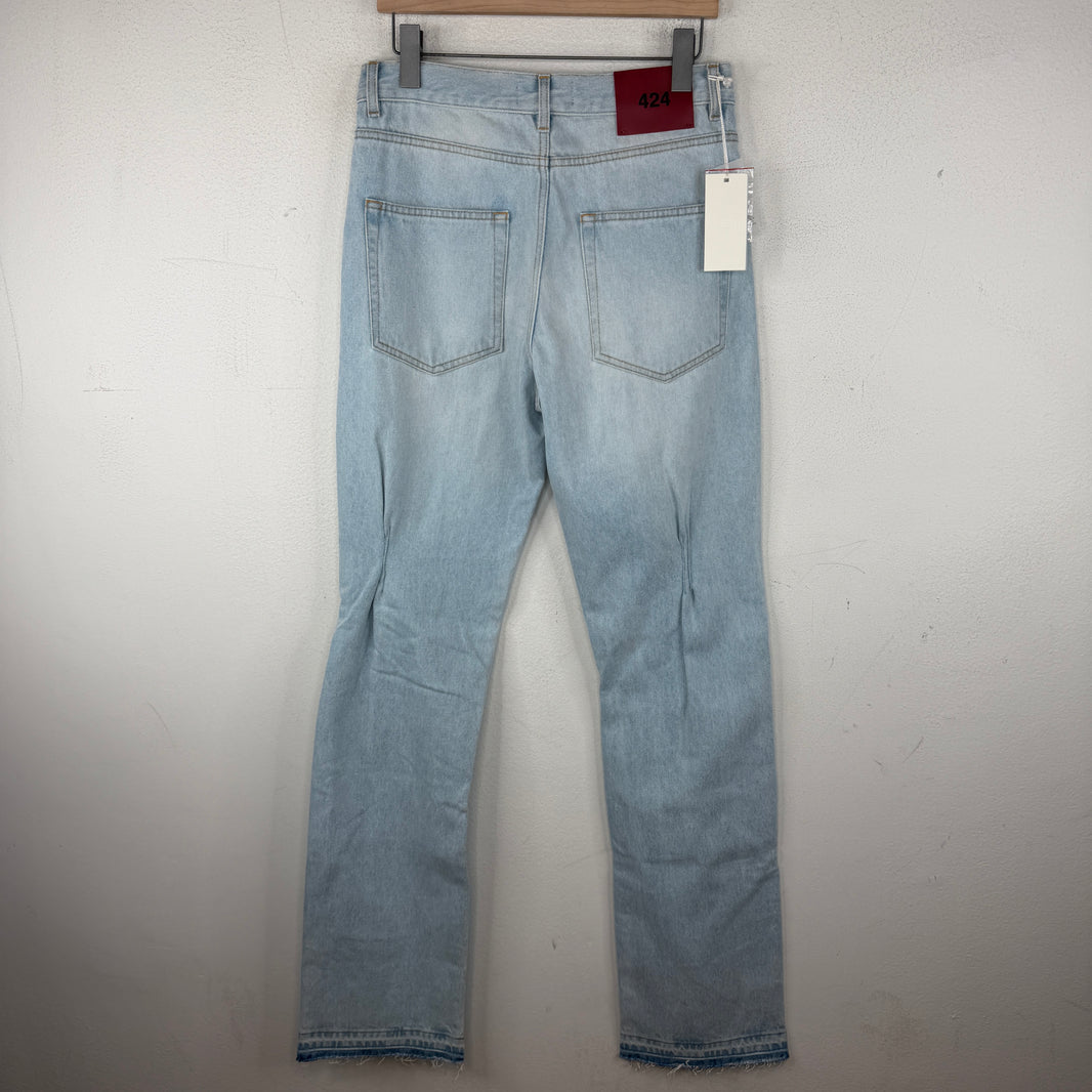 424 Cinched Knee Slim Straight Jeans